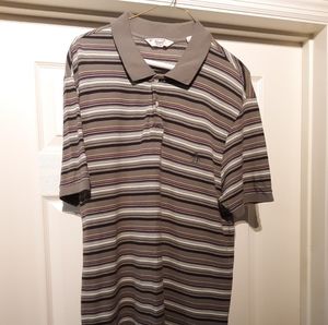 Multi stripe polo shirt in grey by Penguin